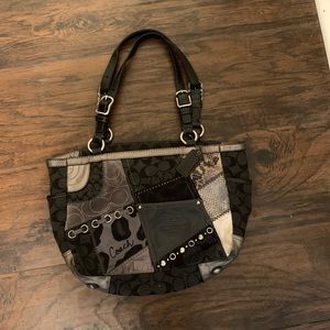 COACH 12902 ANIMAL PRINTS PATCHWORK GALLERY TOTE!!